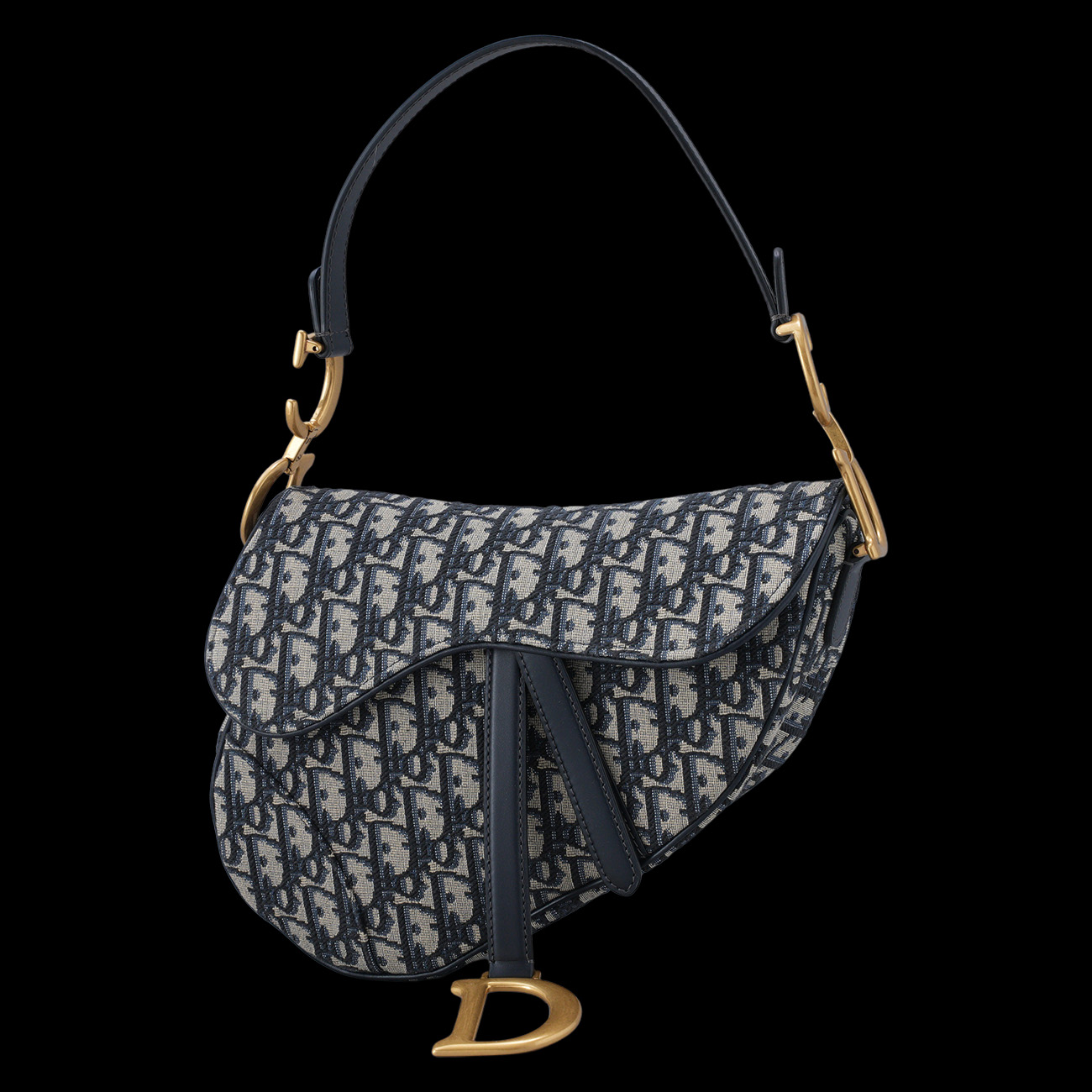 CHRISTIAN DIOR(USED)크리스찬디올 오블리크 새들백 미듐
